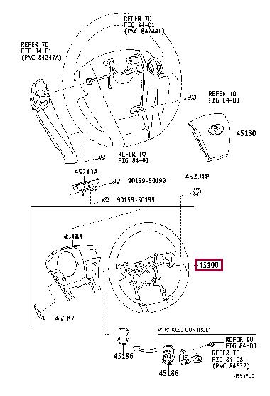 4510047130C0 Toyota Рулевое колесо