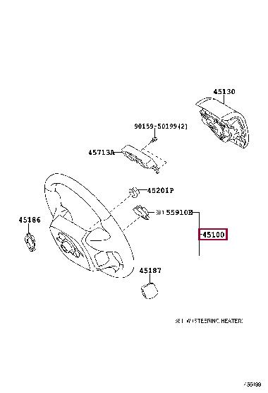 4510060580C1 Toyota Рулевое колесо