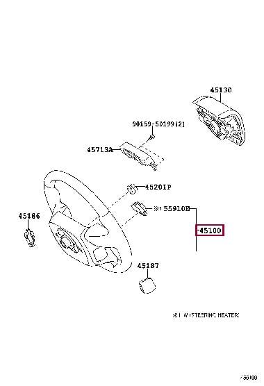 4510060880C0 Toyota Кермо