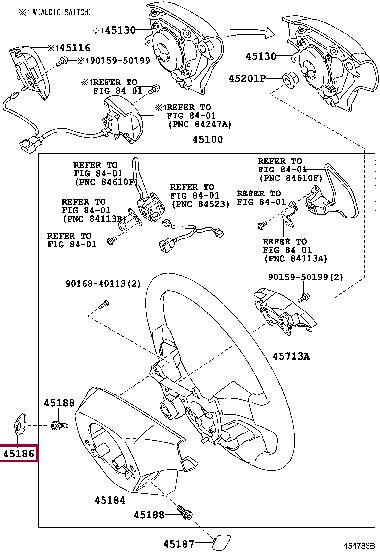 4518612020B0 Toyota Заглушка в руль