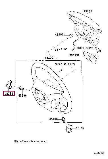 4518658020C0 Toyota Заглушка подрулевого переключателя
