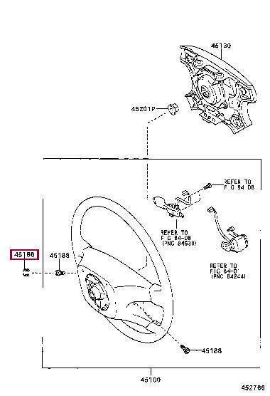 4518658020E1 Toyota Заглушка подрулевого переключателя