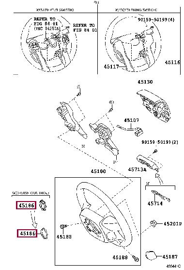 4518660070C0 Toyota Заглушка подрулевого переключателя