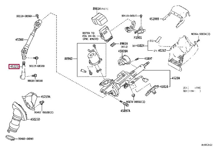 4522142090 Toyota Вал рулевого управления
