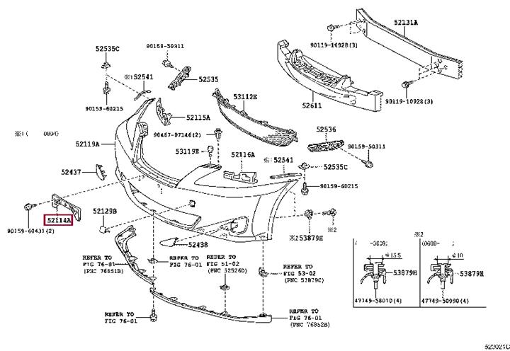 5211453220 Toyota Кронштейн бампера