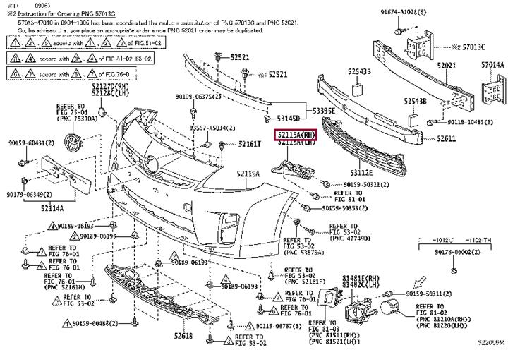 5211547041 Toyota Кронштейн переднего бампера, правый