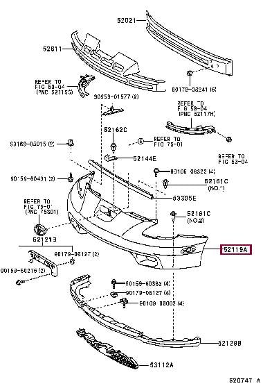 5211920947 Toyota Бампер передний