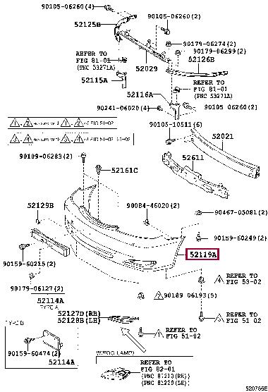 5211933926 Toyota Бампер передний