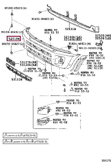 5211942908 Toyota Бампер передний