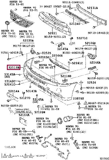 5211948923 Toyota Бампер передній