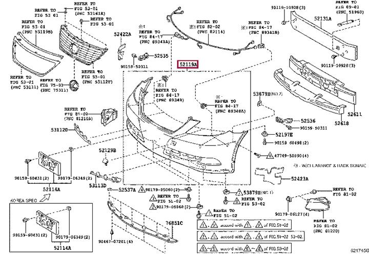 5211950987 Toyota Бампер передній