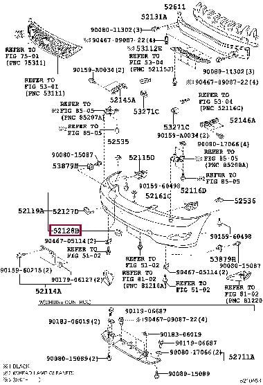 Toyota 52128-0E902 Заглушка бампера 521280E902: Отличная цена - Купить в Украине на EXIST.UA! 521280E902 Toyota Заглушка бампера