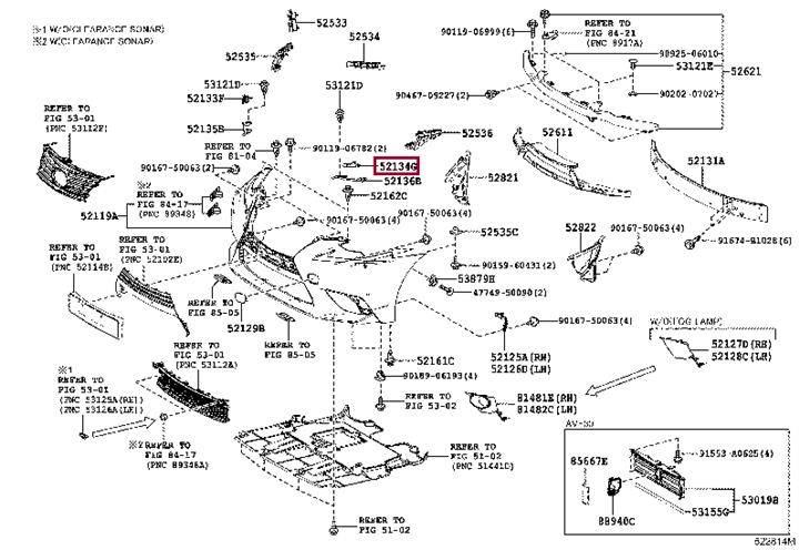 5213453020 Toyota Кронштейн бампера, lh