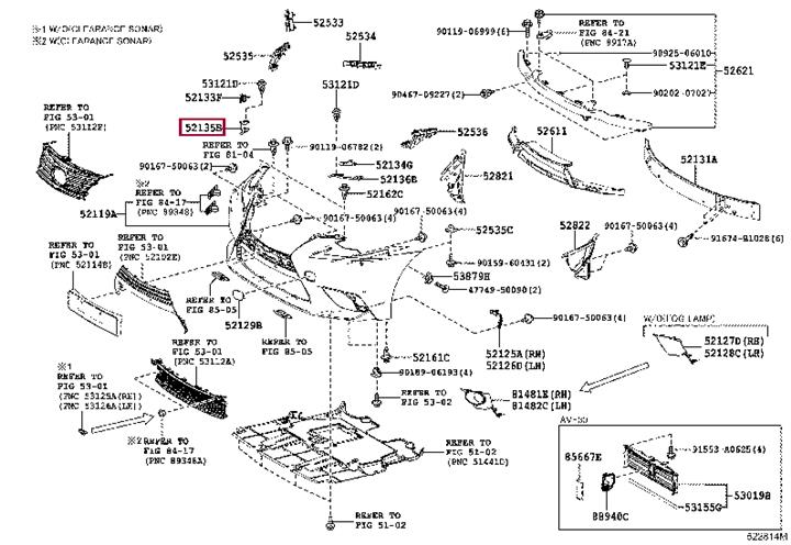 5213553020 Toyota Кронштейн бампера, no.1 rh