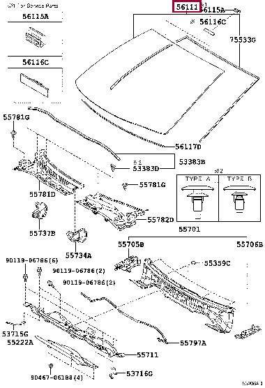 Toyota 56101-12191 Скло вітрове 5610112191: Приваблива ціна - Купити в Україні на EXIST.UA! 5610112191 Toyota Скло вітрове