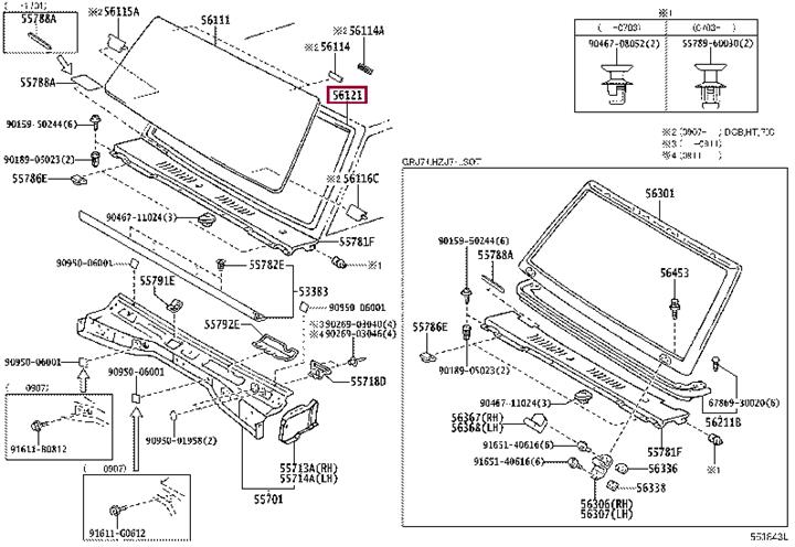 5612160140 Toyota Уплотнитель стекла ветрового