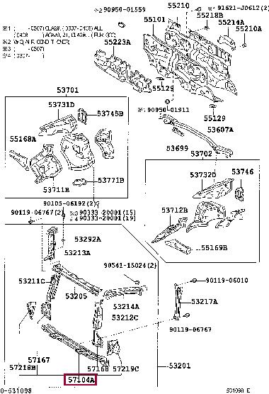 5710442050 Toyota Панель передняя