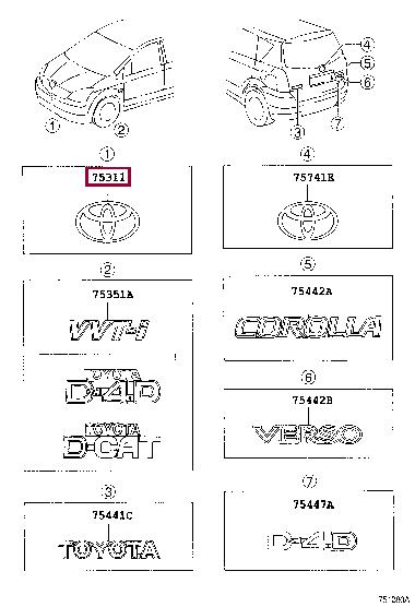 753110F010 Toyota Радиаторная решетка