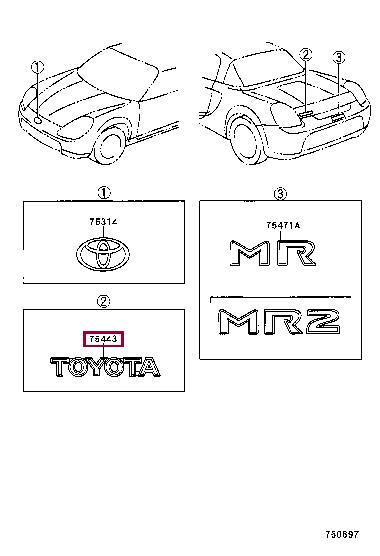 7544320610 Toyota Эмблема