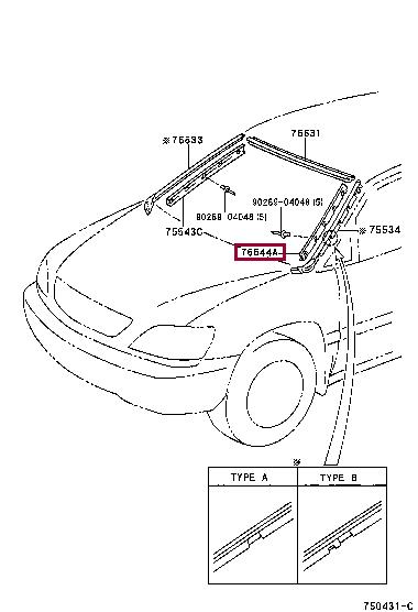 Купить Toyota 75544-48020 по низкой цене в Украине!