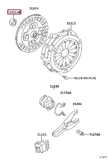 Toyota 90363-15017 Подшипник выжимной 9036315017: Отличная цена - Купить в Украине на EXIST.UA! 9036315017 Toyota Подшипник выжимной
