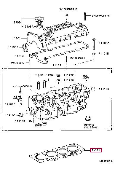 Toyota 11115-55030-02 Прокладка ГБЦ 111155503002: Купити в Україні - Добра ціна на EXIST.UA!