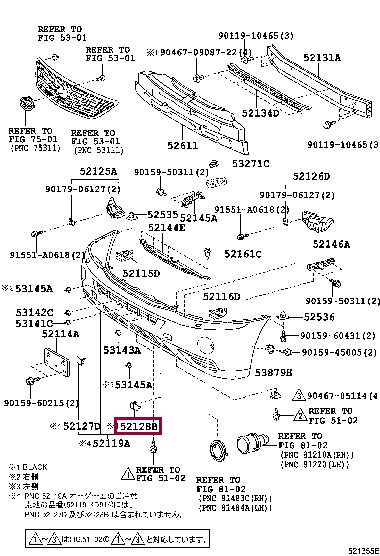 5212848020B0 Toyota Заглушка бампера