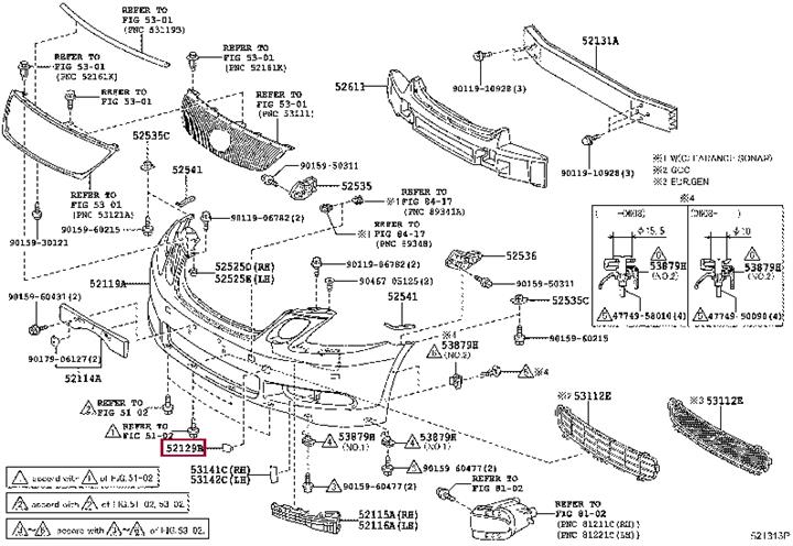 5212930902 Toyota Заглушка крюка буксировки