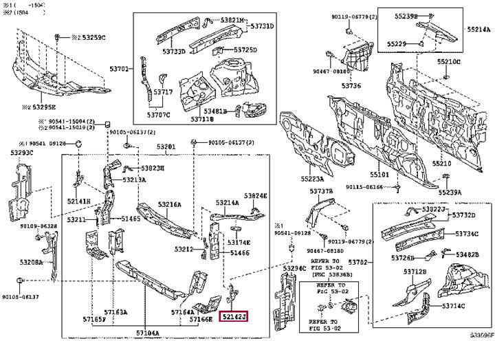5214233080 Toyota Кронштейн бампера