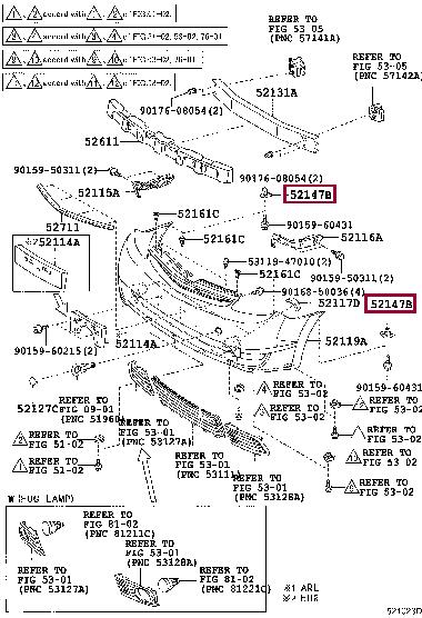 5214721010 Toyota Кронштейн бампера