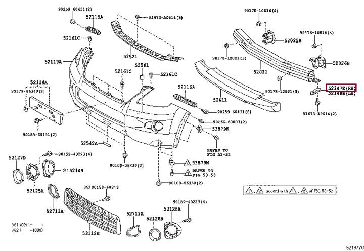 5214760070 Toyota Кронштейн бампера