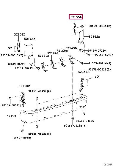 5215526150 Toyota Кронштейн осушителя