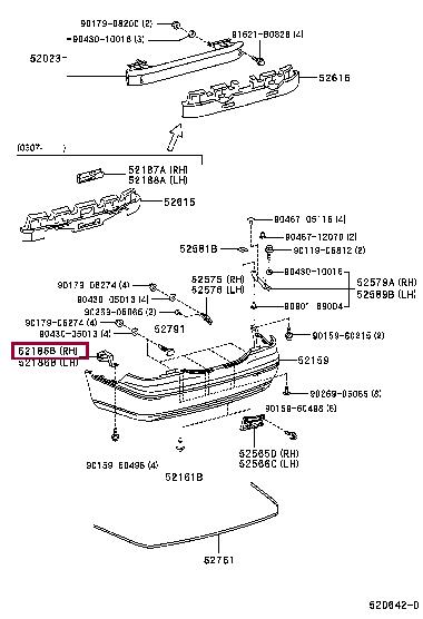 5218550030 Toyota Кронштейн бампера