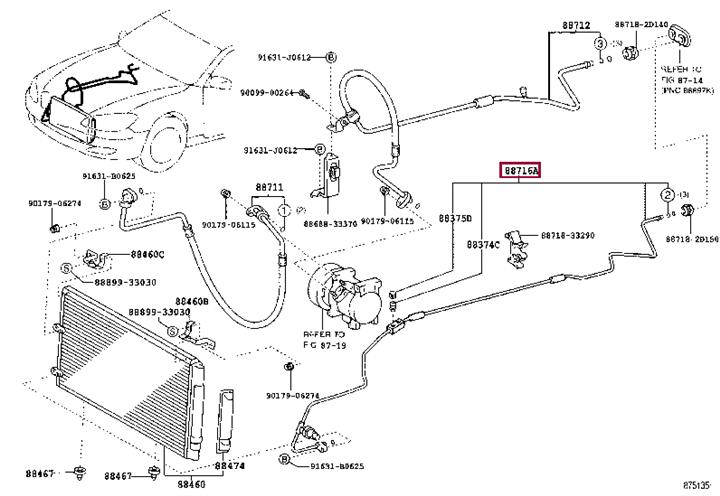 8871033260 Toyota Трубка кондиционера