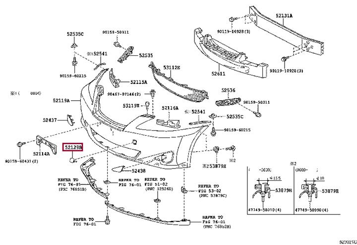 Заглушка гака буксирування Toyota 52129-53909