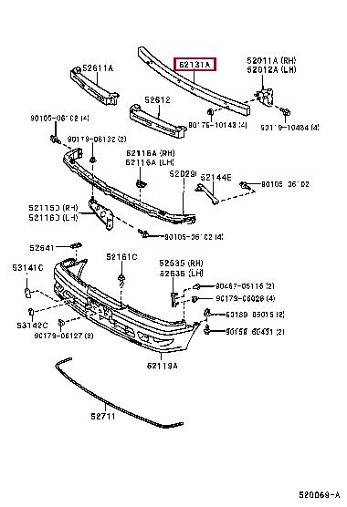 5213122160 Toyota Підсилювач бампера