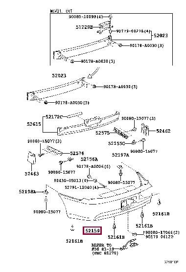 Купити Toyota 52159-AA904 за низькою ціною в Україні!