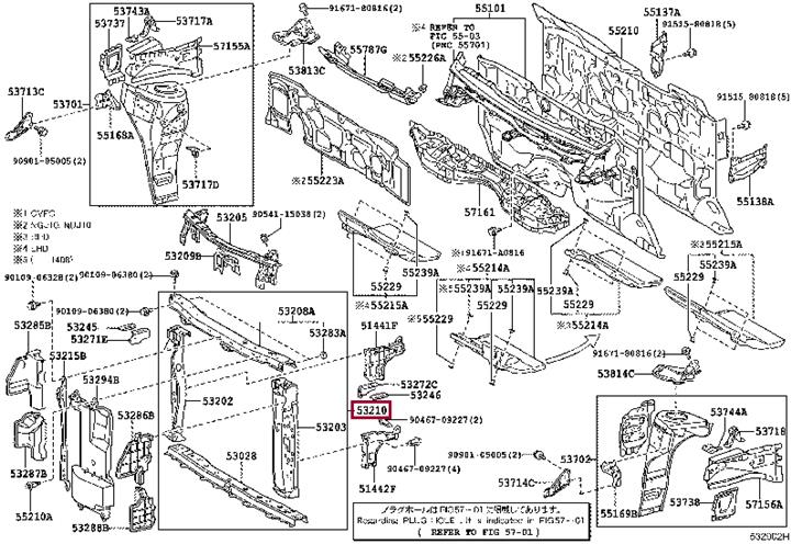 5321074011 Toyota Усилитель бампера