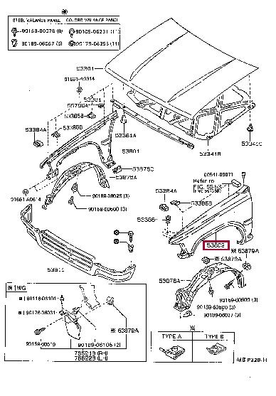 5381289199 Toyota Крыло