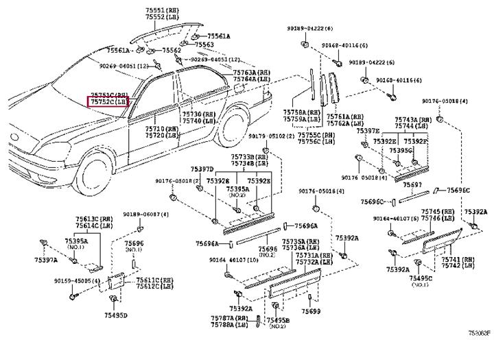 7575250010 Toyota Молдинг