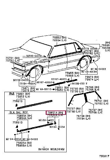 7585139035 Toyota Молдинг