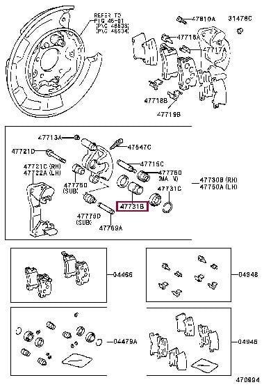 4773148010 Toyota Поршень гальмівного супорту