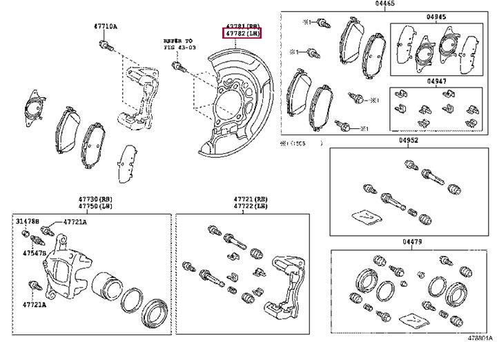 Toyota 47782-02200 Cover, disc brake dust, front lh 4778202200: Отличная цена - Купить в Украине на EXIST.UA! 4778202200 Toyota Cover, disc brake dust, front lh