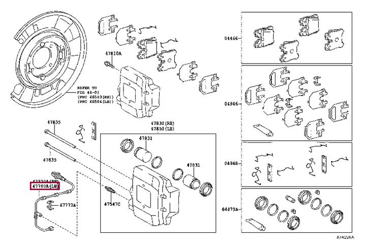 Toyota 47790-50060 Wire assy, pad wear indicator, lh 4779050060: Отличная цена - Купить в Украине на EXIST.UA! 4779050060 Toyota Wire assy, pad wear indicator, lh