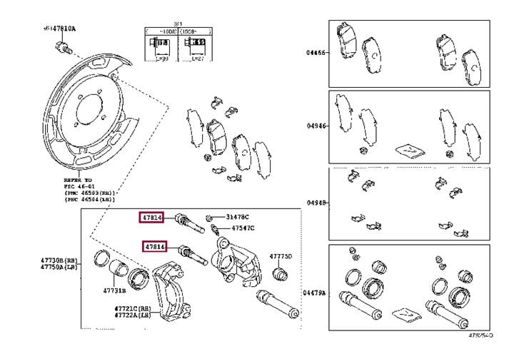 Toyota 47814-0C010 Втулка направляющая суппорта 478140C010: Отличная цена - Купить в Украине на EXIST.UA! 478140C010 Toyota Втулка направляющая суппорта