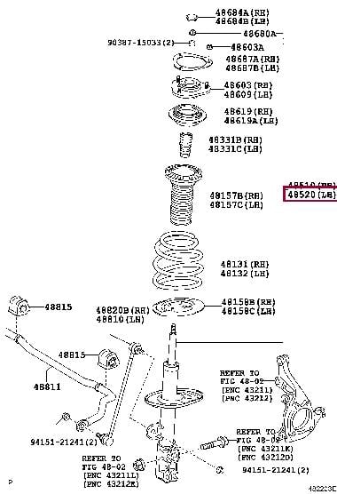 Toyota 48520-80071 Стійка амортизатора передня ліва газомасляна 4852080071: Купити в Україні - Добра ціна на EXIST.UA!