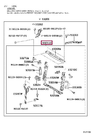 Toyota 53201-76901 Support, radiator 5320176901: Отличная цена - Купить в Украине на EXIST.UA! 5320176901 Toyota Support, radiator