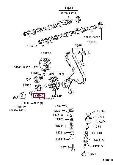 Toyota 13540-27010 Ролик ременя ГРМ 1354027010: Купити в Україні - Добра ціна на EXIST.UA!