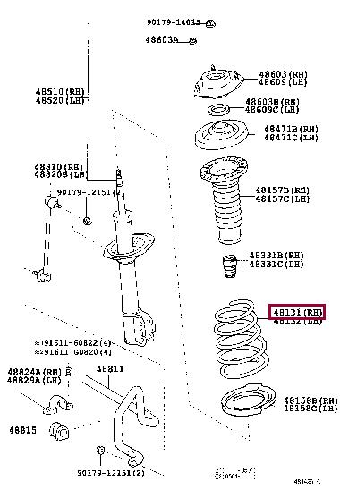 Toyota 48131-3T290 Пружина підвіски 481313T290: Приваблива ціна - Купити в Україні на EXIST.UA! 481313T290 Toyota Пружина підвіски