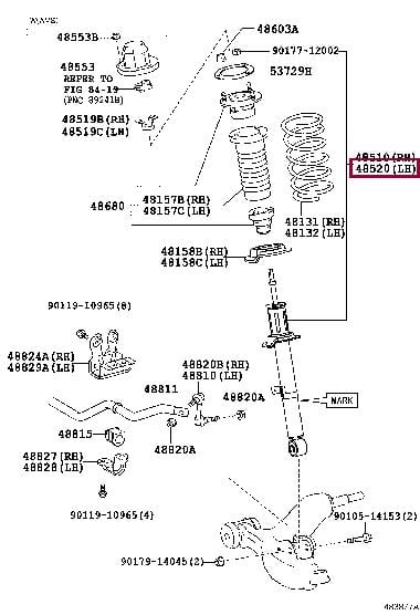 Toyota 48520-59715 Амортизатор підвіски передній лівий 4852059715: Приваблива ціна - Купити в Україні на EXIST.UA! 4852059715 Toyota Амортизатор підвіски передній лівий